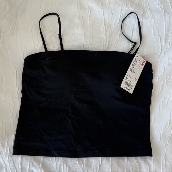 NEW WITH TAGS Uniqlo Airism Cotton Cropped Bra Tube Top - Picture 2 of 4